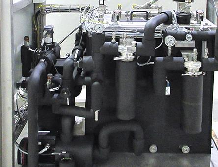 Für einen großen deutschen Maschinenbauer haben wir ein Aggregat konstruiert, das Wasser deionisiert, filtert und temperiert.